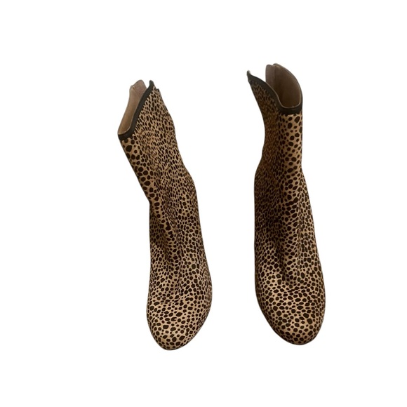 Ann Taylor cheetah/leopard caramel platform cowhide platform booties size 8.5 - Picture 3 of 7